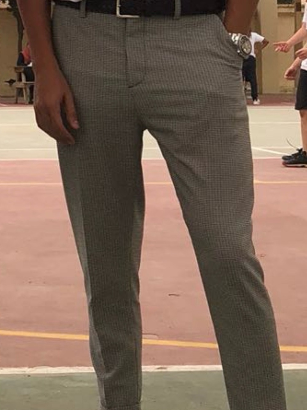 Zara Men Tailored Grey Check Dress Pants